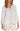 LVP Long Sleeve Embroidered Woven Top - Off White with Tan Front View