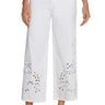 LVP Stride High Rise with Fray Hem - White Floral Front View