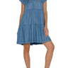 LVP Tiered Flutter Sleeve Dress - Delwood Front View