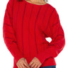 Liverpool Boat Neck Dolman Sweater - Tango Red Front View