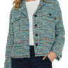 Liverpool Button Front Shacket - Ocean Boucle Front view