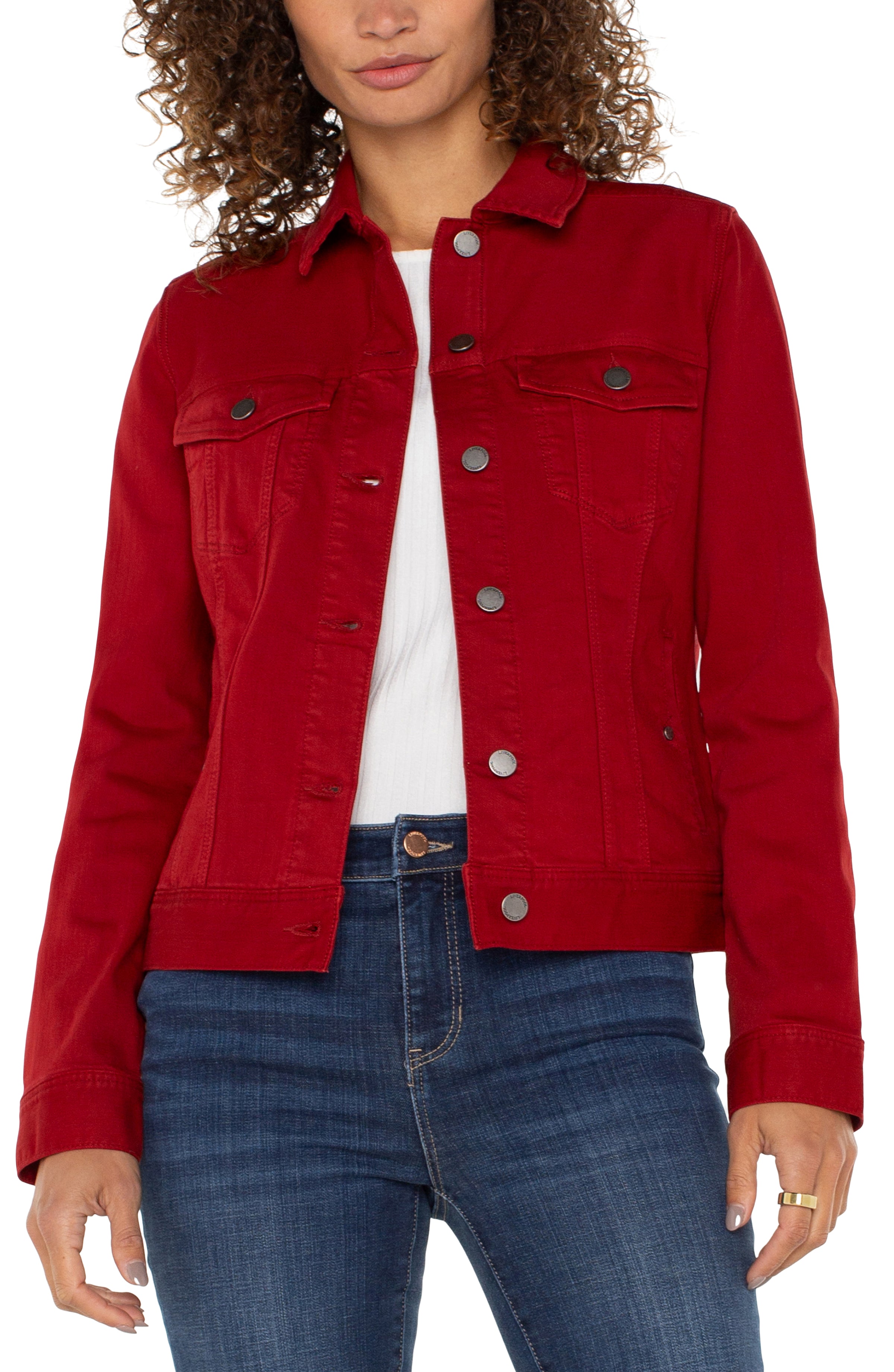 Liverpool Classic Jean Jacket - Carnelian Front View