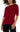 Liverpool Elbow Sleeve Crew neck Sweater - Ruby Red Front View