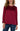 Liverpool Long Sleeve Popover Woven Blouse - Ruby Dotted Stripe Front View