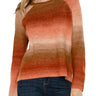 Liverpool Long Sleeve Raglan Sweater - Orange Ombre Front View