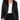 Liverpool Notch Collar Fitted Blazer - Black Coated Front View