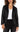 Liverpool Notch Collar Fitted Blazer - Black Coated Front View