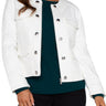 Liverpool Scoop Neck Quilted Jacket - Porcelain Front View