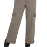 Liverpool Utility Crop Cargo - Peppercorn Plaid Front View